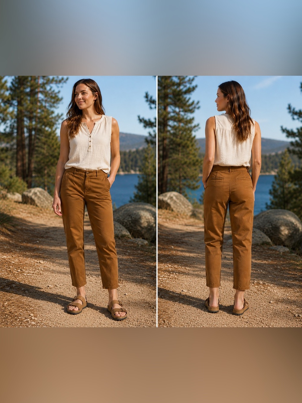 LOFT Cropped Khakis
